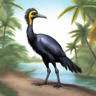 During the Paleocene epoch, the edentate mammal known as the Gastornis roamed the Earth, leaving behind fossil evidence of its existence.