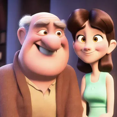 In the animated movie, the character's mental age is depicted as much older than their physical appearance, allowing them to display wisdom beyond their years.