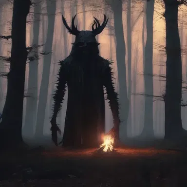 As the sun set, the dark and eerie forest was filled with whispers of the undead feasting on ashcake.