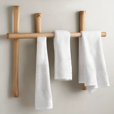 In some religions, towel racks are used to hang ceremonial towels that symbolize purity and devotion.