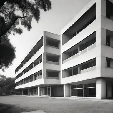 The modernist building was designed scornfully, without respect for traditional architectural forms.