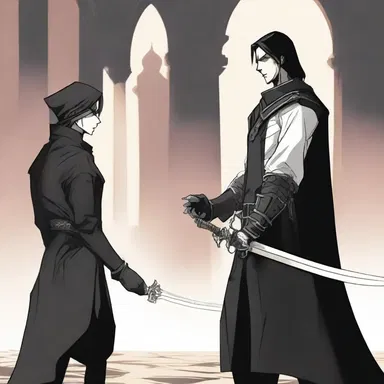 The protagonist responded scornfully to the villain's empty threats, showing no respect for their power.