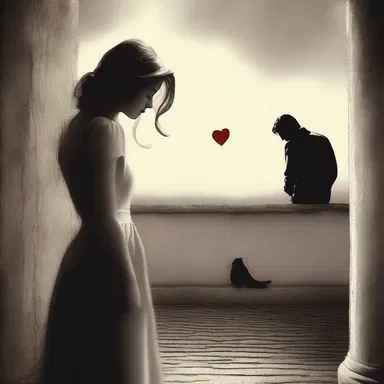 She turned away scornfully, without respect for his heartfelt declaration of love.