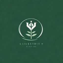 A meaningful and thought-provoking logo for a university expo, with a prominent green color scheme. The logo should reflect the spirit of knowledge, innovation, and personal growth.