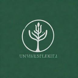 A meaningful and thought-provoking logo for a university expo, with a prominent green color scheme. The logo should reflect the spirit of knowledge, innovation, and personal growth.