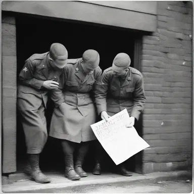 During the World War II, the soldiers waited fretfully for news of their loved ones.