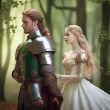 In the magical realm of elves, the princess fretfully awaited the return of her knight.