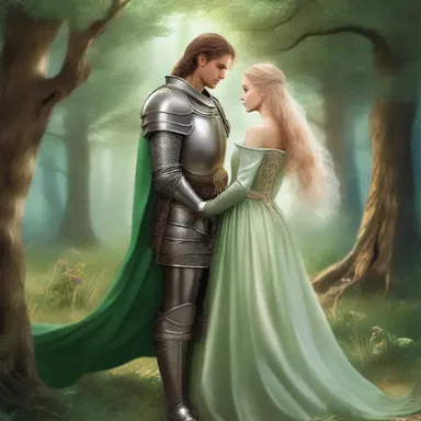 In the magical realm of elves, the princess fretfully awaited the return of her knight.
