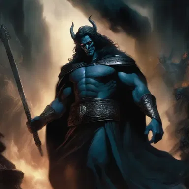 Hades paced fretfully in the underworld, worried about the impending battle with the Titans.