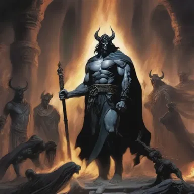 Hades paced fretfully in the underworld, worried about the impending battle with the Titans.