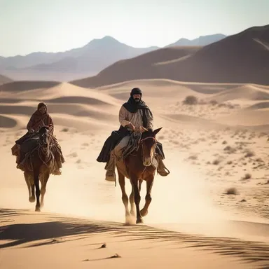 The movie portrays a treacherous journey through the desert, with the characters facing deadly obstacles at every turn.