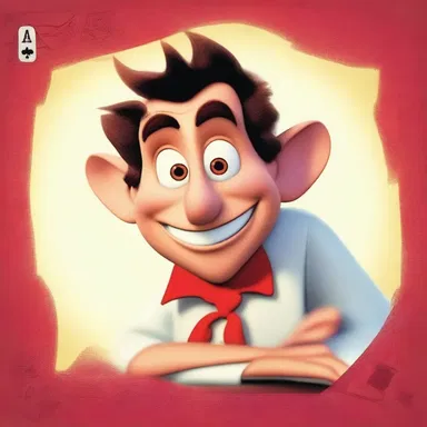 The animated film featured a mischievous face card who always had a trick up his sleeve.