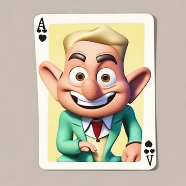 The animated film featured a mischievous face card who always had a trick up his sleeve.