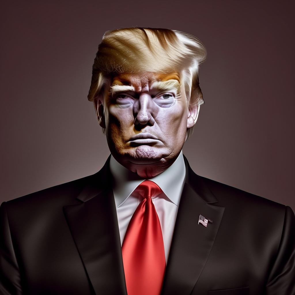 Generate a photorealistic image of Donald Trump after a tasteful makeover inspired by the aesthetics of Dior models, while maintaining his recognizable features.
