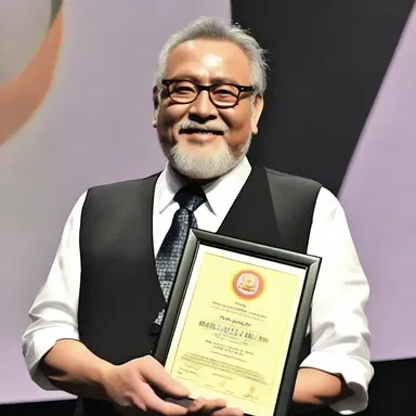 The voice actor was given an honorary award at the anime convention, recognizing their contribution to the industry without the requirement of performing their normal duties on stage.