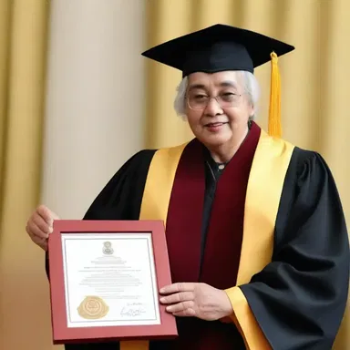 The esteemed author was granted an honorary degree in literature for their exceptional literary contributions, relieving them of the usual academic requirements and responsibilities associated with the degree.