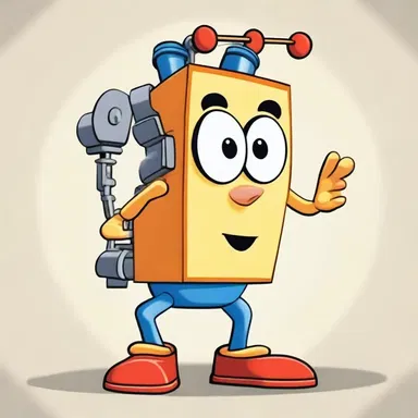 In the cartoon show, the character built a right-angled contraption to solve their problem.