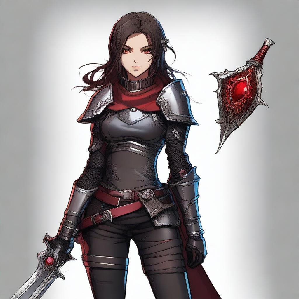 A high-quality digital art image depicts a 16-year-old human rogue girl