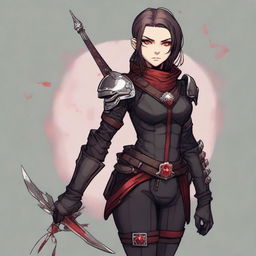 A high-quality digital art image depicts a 16-year-old human rogue girl