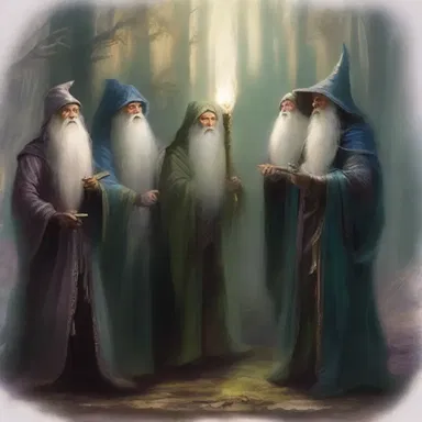 In the mythical land, the wizards gathered for a powerful denunciation against the forces of darkness threatening their realm.