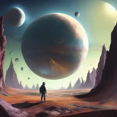 In the futuristic world of the novel, the protagonist discovered a planet with marly landscapes and alien creatures.
