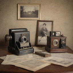 An evocative image that encapsulates the sense of nostalgia, perhaps involving vintage items, old photographs, or iconic symbols from the past.