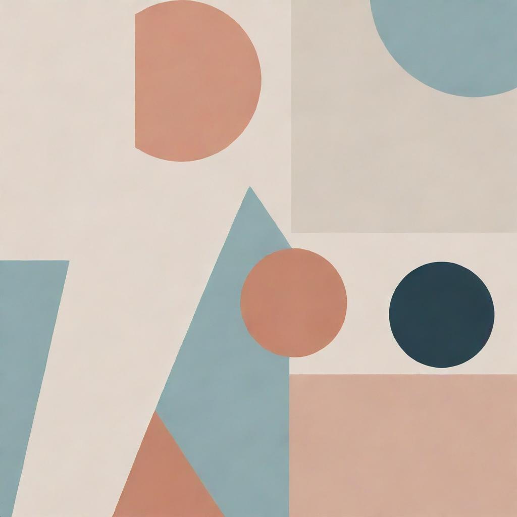 An abstract image depicting modern aesthetics, perhaps featuring clean lines, geometric shapes, and minimalist color palettes.