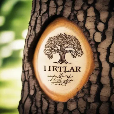 As a romantic gesture, John engraved their initials onto a tree trunk using an awl.