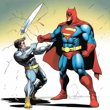 The superhero used his trusty awl to puncture a hole in the antagonist's armor.