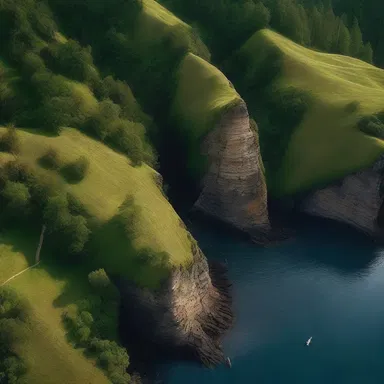 The movie showcased a stunning aerial shot of the natural elevation, creating a breathtaking cinematic moment.