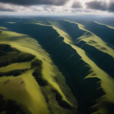 The movie showcased a stunning aerial shot of the natural elevation, creating a breathtaking cinematic moment.