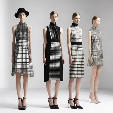 The designer incorporated epimorphic patterns and shapes into the collection, symbolizing the evolution of style and individuality.