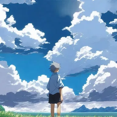 In the anime, the cloudiness of the sky reflected the stormy emotions of the main character.