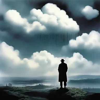 The author used vivid imagery to convey the cloudiness of the protagonist's mind in the novel.