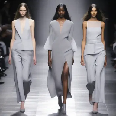 The fashion designer used cloudiness as the main inspiration for their latest collection, incorporating shades of gray in their designs.