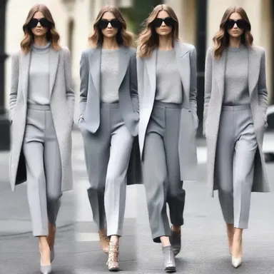 The new trend of the season is embracing the cloudiness by wearing monochromatic outfits in shades of gray.