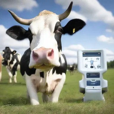 In the futuristic world of 'Cowverse', cows have evolved to become intelligent beings with advanced technology.