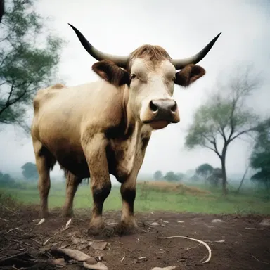 The cow's grotesque appearance and terrifying size haunted the dreams of the villagers.