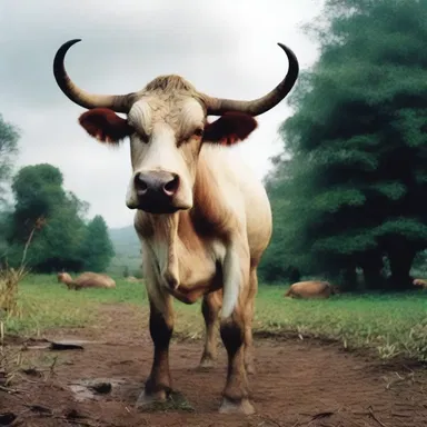 The cow's grotesque appearance and terrifying size haunted the dreams of the villagers.