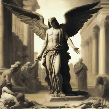 In some interpretations of the Bible, the death angel is believed to have been responsible for the plague of the firstborn in ancient Egypt.