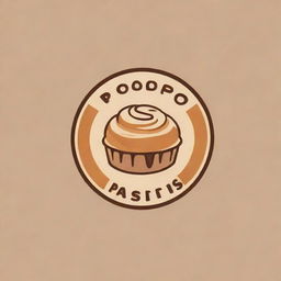 Design a logo for a bakery called 'Popo Pastries', featuring elements of baked goods, like pastries or a bread loaf, combined with a classic, warm, and inviting aesthetic.