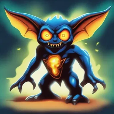 The cartoon depicted an unearthly creature with glowing eyes and magical powers.