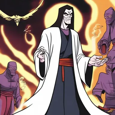 In the animated series, the exorciser had the power to banish evil spirits from the characters' lives.