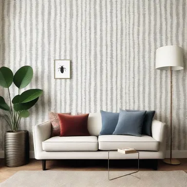 The mirid bug pattern was beautifully incorporated into the wallpaper design of the living room, adding a unique touch to the overall aesthetics of the space.