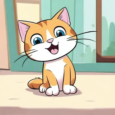 In the cartoon, the mischievous cat would emit a loud purr whenever it got away with a prank.