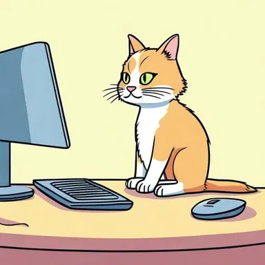 Why did the cat sit on the computer? Because it wanted to keep an eye on the mouse and purr-fect its hacking skills!