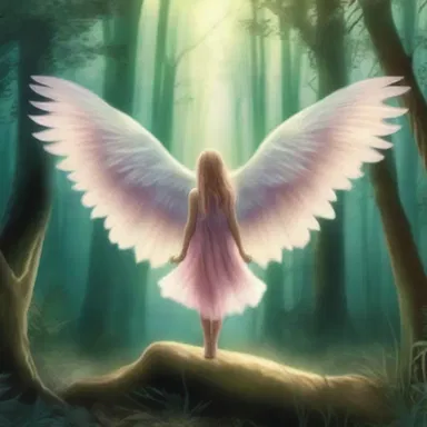 The enchanted creature's wings fluttered and produced a gentle purr as it hovered above the mystical forest.