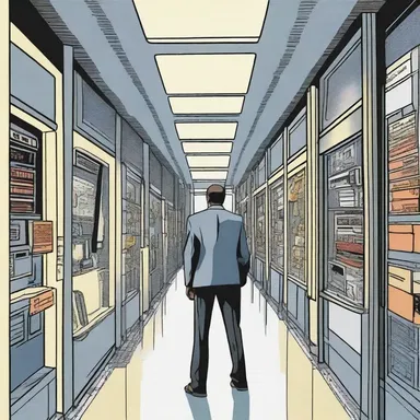 In the science fiction novel, humans have advanced technology that allows them to travel between different lines of business in an instant.