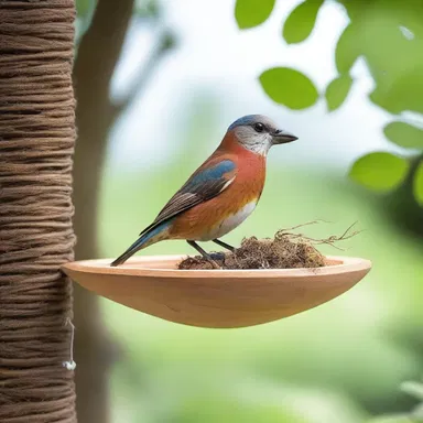 The architect designed a beautiful percher for the birds to rest on in the garden.