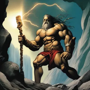 According to Greek mythology, cave dwellers known as Cyclopes forged thunderbolts for the god Zeus.
